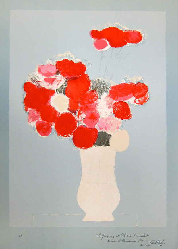 poster for Bernard Cathelin “Bouquet de Fleurs”
