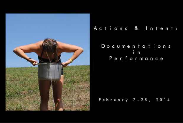 poster for “Actions & Intent: Documentations in Performance” Exhibition