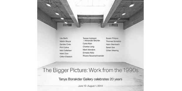 poster for “The Bigger Picture: Work from the 1990s” Exhibition