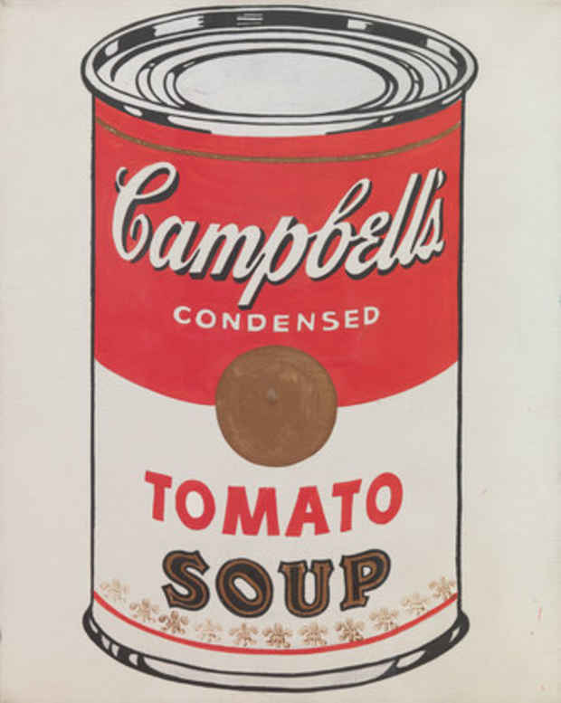 poster for Andy Warhol “Campbell’s Soup Cans and Other Works, 1953–1967”