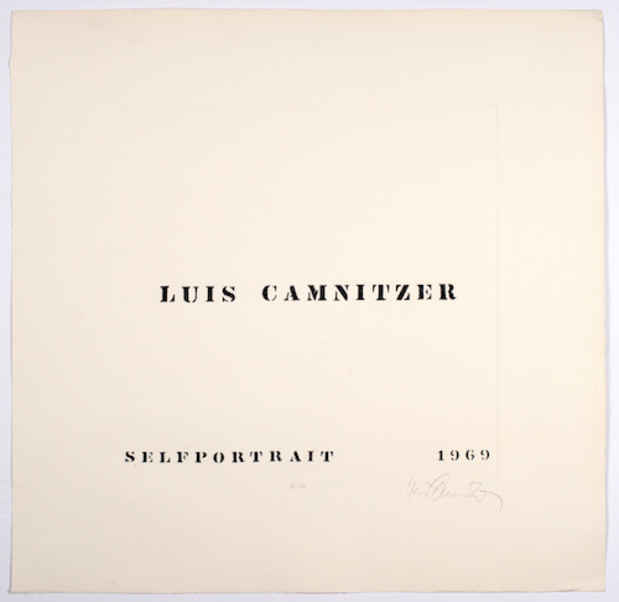 poster for Luis Camnitzer Exhibition
