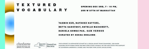 poster for “Textured Vocabulary” Exhibition