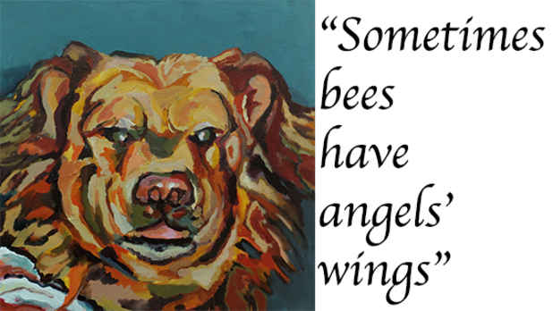 poster for Joey Cannizaro, Tucker Elkins and Vanessa Leiva “Sometimes Bees Have Angels’ Wings”
