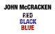 poster for John McCracken “Red, Black, Blue”