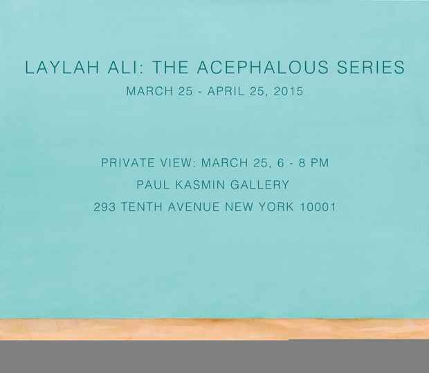 poster for Laylah Ali “The Acephalous Series”