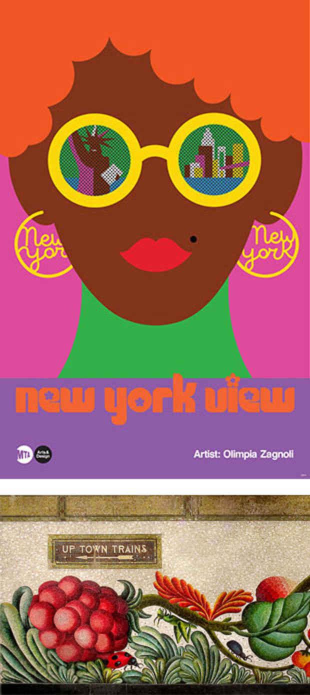 poster for “New York View: MTA Arts & Design Illustrates the City” Exhibition