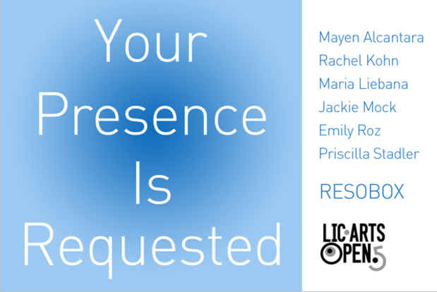 poster for “Your Presence Is Requested” Exhibition