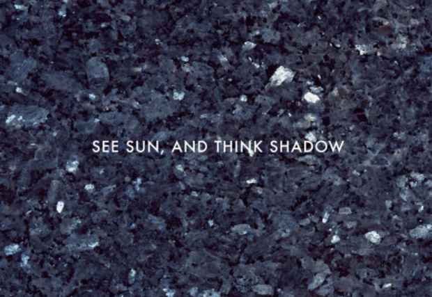 poster for “See sun, and think shadow” Exhibition