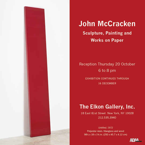 poster for John McCracken Exhibition