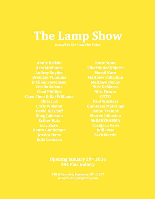 poster for “The Lamp Show” Exhibition