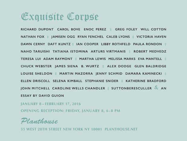 poster for “Exquisite Corpse” Exhibition