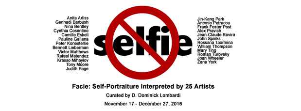 poster for “Facie: Self-Portraiture Interpreted by 25 Artists” Exhibition