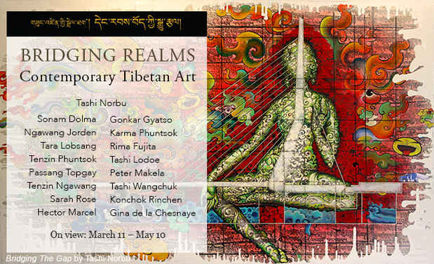poster for “BRIDGING REALMS: Contemporary Tibetan Art” Exhibition
