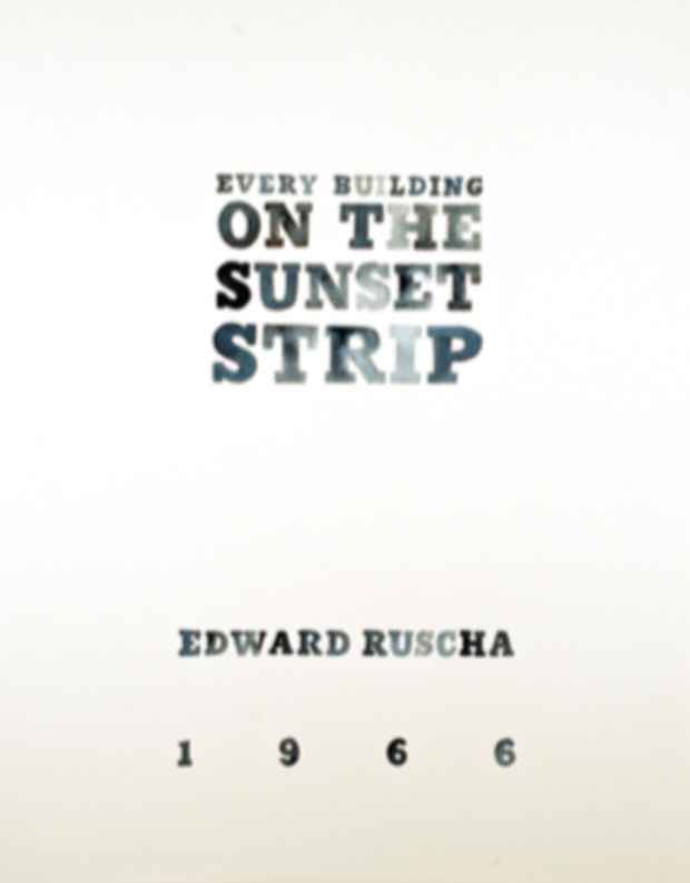poster for ￼Amy Park “Ed Ruscha’s: Every Building on the Sunset Strip”