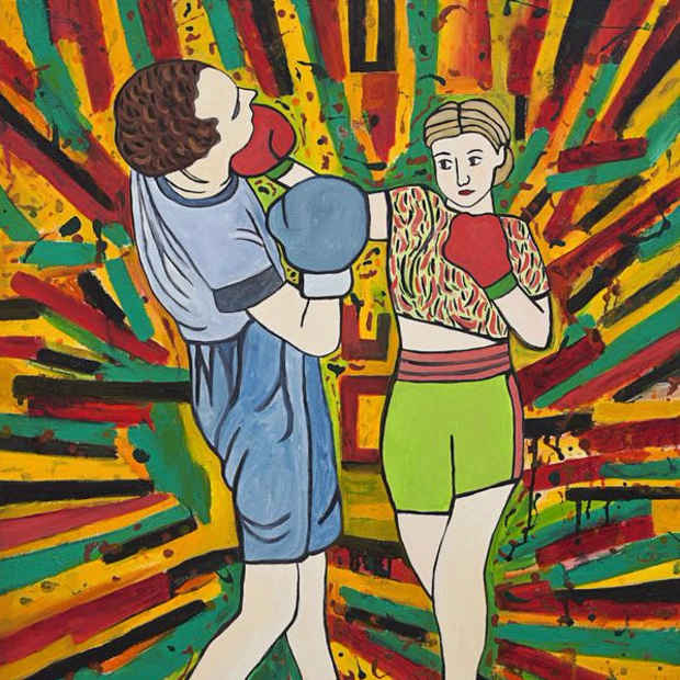 poster for Susan Bee “Pow! New Paintings”