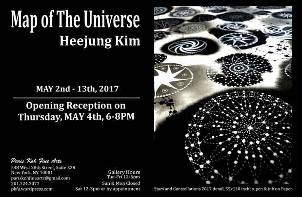 poster for Heejung Kim “Map of the Universe”