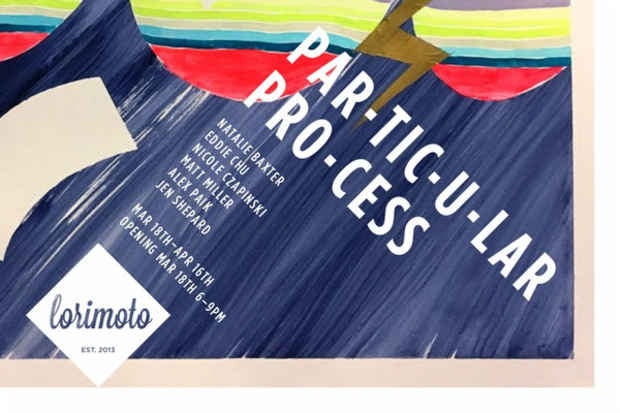 poster for “Particular Process” Exhibition