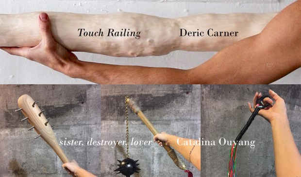 poster for Catalina Ouyang “sister, lover, destroyer” and Bandler Firestone “Touch Railing”
