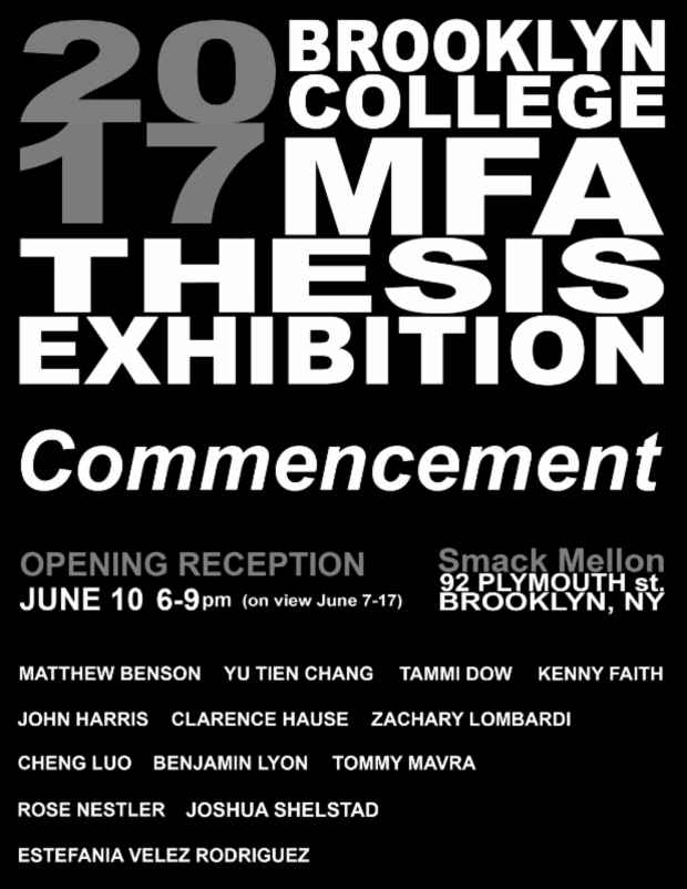 poster for “Brooklyn College MFA Thesis Show” 