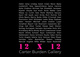 poster for “12 x12” Exhibition and Anna H. Walter “On The Wall” 