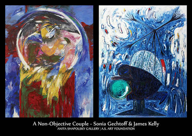 poster for Sonia Gechtoff & James Kelly Exhibition “A Non-Objective Couple”