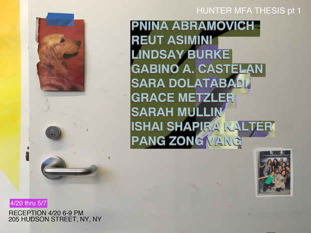 poster for “Hunter MFA Thesis pt 1” Exhibition