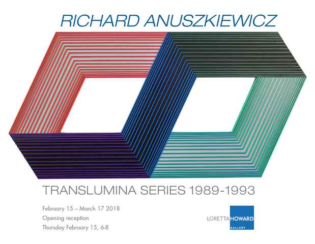 poster for Richard Anuszkiewicz “Translumina Series 1989-1993”