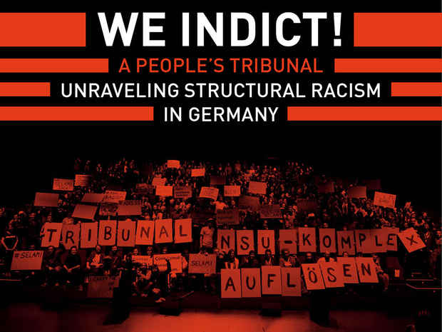 poster for “We Indict!” Exhibition