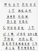 poster for Jim Joe “What Does It Mean And How Did You Choose It”