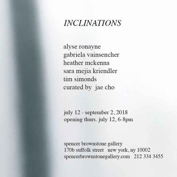 poster for “Inclinations” Exhibition
