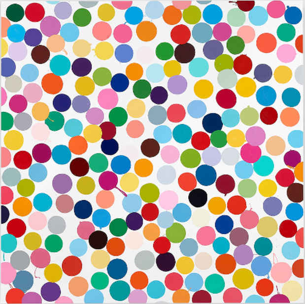 poster for Damien Hirst “Colour Space Paintings”