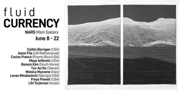 poster for “fluid CURRENCY” Exhibition