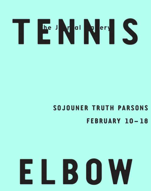 poster for “Tennis Elbow” Exhibition