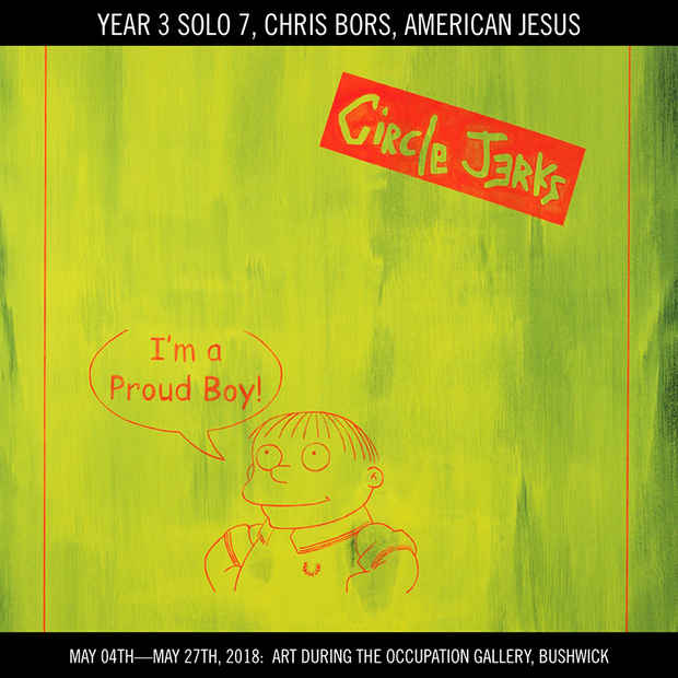 poster for Chris Bors “American Jesus”