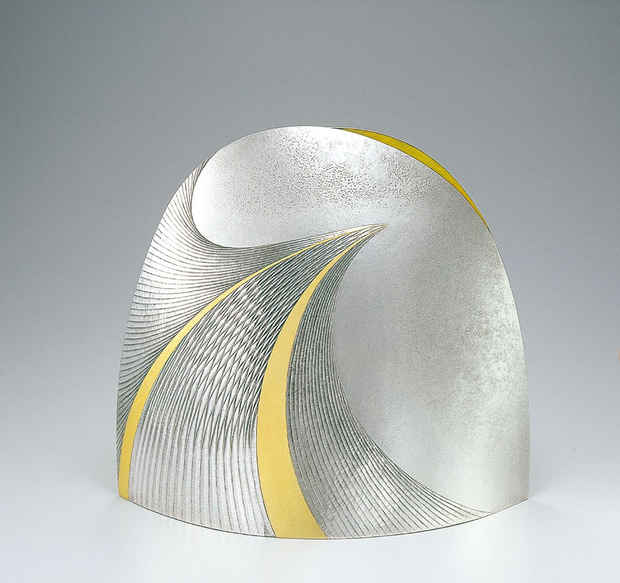 poster for “Gold and Silver Waves: Contemporary Japanese Metalwork” Exhibition