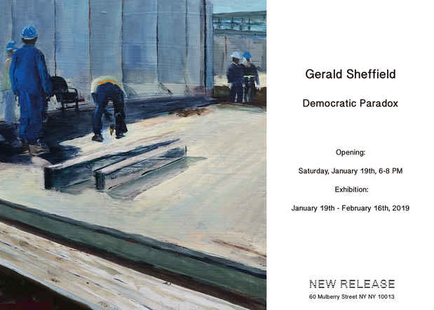 poster for Gerald Sheffield “Democratic Paradox”