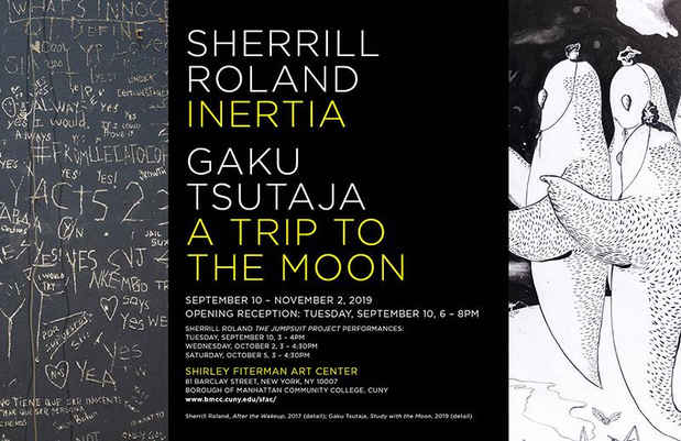poster for Sherrill Roland “Inertia”  and Gaku Tsutaja “A Trip to the Moon”