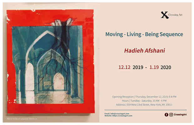 poster for Hadieh Afshani “Moving - Living - Being Sequence” 
