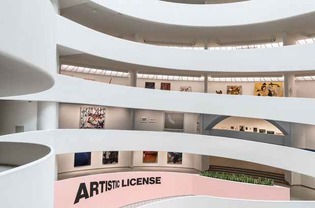 poster for “Artistic License: Six Takes on the Guggenheim Collection” Exhibition