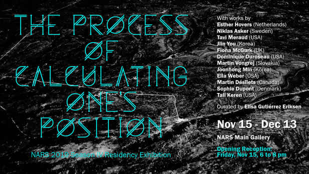 poster for “The process of calculating one’s position” Exhibition