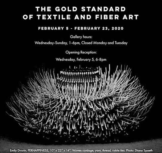 poster for “The Gold Standard Of Textile And Fiber Art” Exhibition