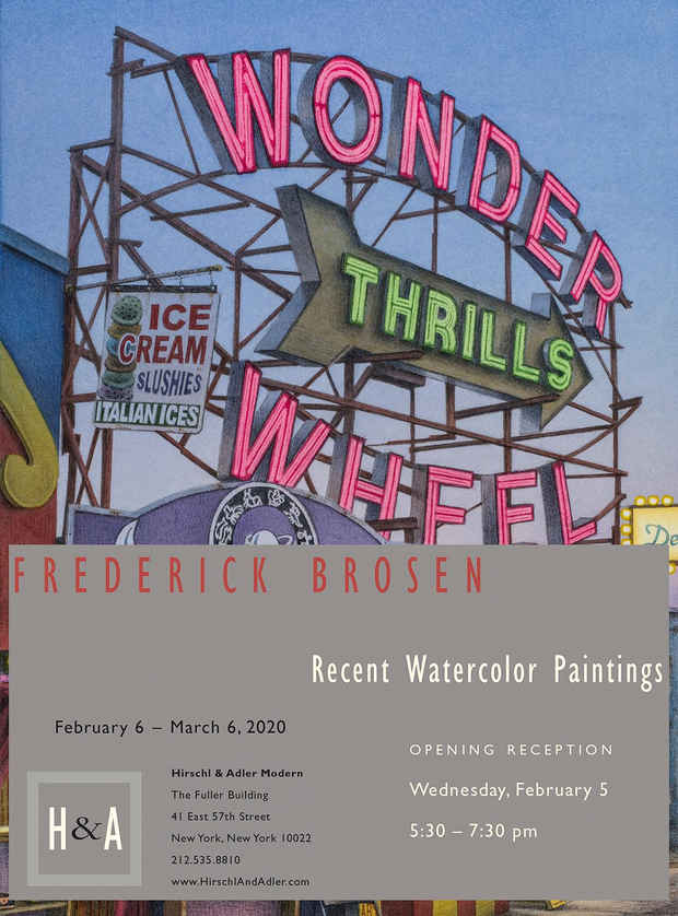 poster for Frederick Brosen “Recent Watercolor Paintings”