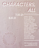 poster for “Characters, All” Exhibition