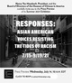 poster for “Responses: Asian American Voices Resisting the Tides of Racism” Exhibition