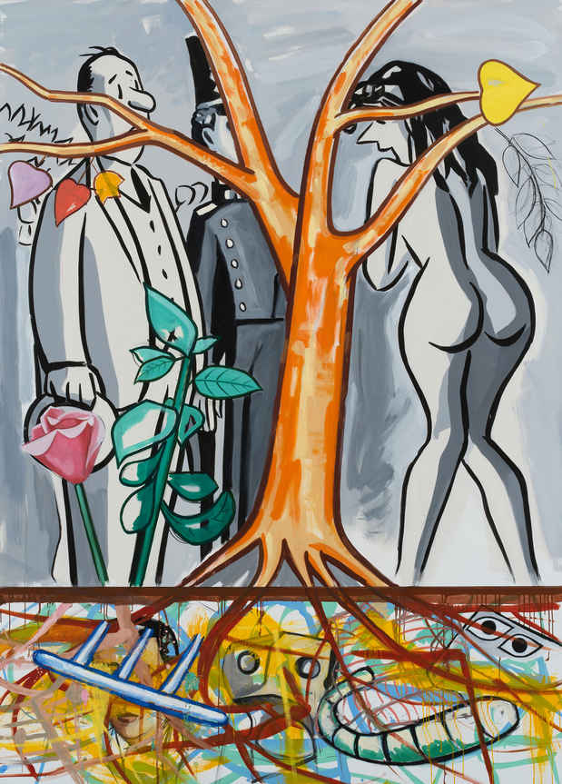 poster for David Salle “Tree Of Life”