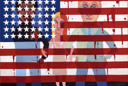 poster for Faith Ringgold “American People”