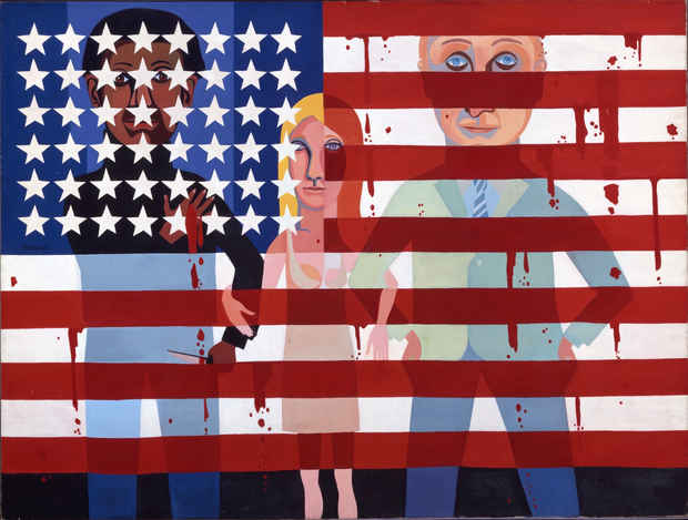 poster for Faith Ringgold “American People”