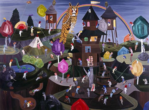 Fanny Bostrom, Outing (2008), acrylic on canvas, 72 x 92 in.