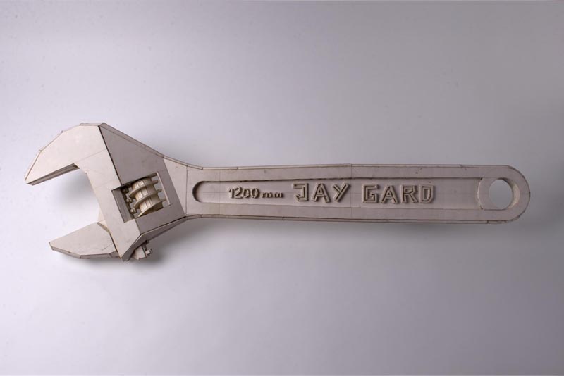 'Adjustable Wrench' (2007), Jay Gard. Foamcore and hot glue, 1200 x 35 x 8 cm. Image courtesy of the artist.