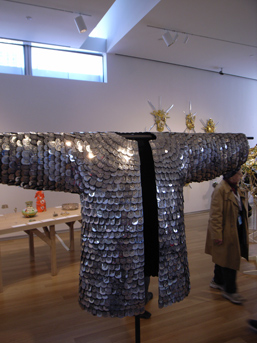 Do Ho Suh's 'Metal Jacket' made of stainless steel military dog tags. 